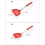 JunbosiKitchenware Silicone Kitchenware 4 Piece Set Non-Stick Pan Shovel Wide Head Stainless Steel Shovel Shovel Cooking Shovel Cooking Shovel Set,Red