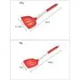 JunbosiKitchenware Silicone Kitchenware 4 Piece Set Non-Stick Pan Shovel Wide Head Stainless Steel Shovel Shovel Cooking Shovel Cooking Shovel Set,Red