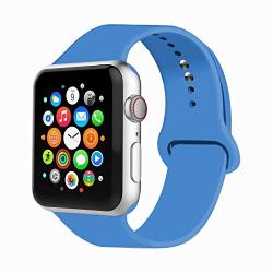 IYOU Sport Band Compatible with Watch Band 38MM 42MM 40MM 44MM, Soft Silicone Replacement Sport Strap Compatible with 2019 Watch Series 5 2018 Watch Series 4/3/2/1