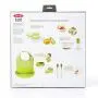 OXO Tot Mealtime Starter Value Set with Roll-up Bib, Feeding Spoons, Food Masher and Four 4oz Baby Blocks Freezer Storage Containers