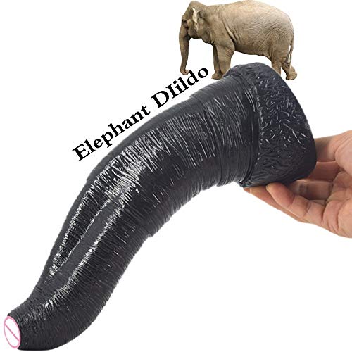 BxxGxxSex 10.5 Inches Novelty Toys T-Shirt Silicone Simulated Elephant Toys, Alternative ?dult Toys,Relaxing Massager for Male/Female,Black