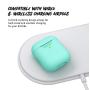 PodSkinz AirPods 2 & 1 Case [Front LED Visible] Protective Silicone Cover and Skin Compatible with Apple AirPods (Diamond Blue)