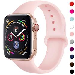 TIMTU Sport Band Compatible with Apple Watch Band 40mm 38mm 42mm 44mm, Soft Silicone Strap Replacement for Apple Watch Series 5 4 3 2 1 for Women/Men