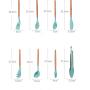 Kitchenware Set Silicone Cookware 12Piece - Cookware Set With Bamboo Handle For Nonstick Cookware, Best Kitchen Gadget Kitchen Tool Set (Color : Light green)