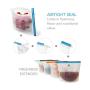 Reusable Silicone Food Storage Bag -Plastic Bag Alternative, Bag For Cooking, Sous Vide, Freezing, Lunch Snack Bag, Sandwich Bag, Airtight Zip Seal Bags (4 Pack) - By ECO-Friendly Kitchenware