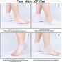 4Pcs Invisible Height Increase Insoles Silicone Height Increase Socks for Women Men Soft Gel Heel Lift Pads Heel Cushion Inserts Taller Height Lift Shoes Insole (1.6in/4cm)