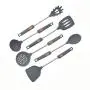 Silicone kitchenware set of 6 non-stick kitchen tools cooking silicone shovel spoon silicone kitchenware set （GRAY）