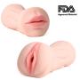 Double Holes Silicone Dolls Mens Adult Toys, Ergonomic Design Silicone Artificial 3D Realistic Lifelike Toys for Men Male with 2 Entries Cup Underwear Toys, T-Shirt