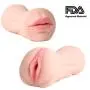 Double Holes Silicone Dolls Mens Adult Toys, Ergonomic Design Silicone Artificial 3D Realistic Lifelike Toys for Men Male with 2 Entries Cup Underwear Toys, T-Shirt