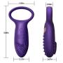 Silicone Vibrating Cock Ring Rechargeable 10-Speed Penis Ring Vibrator Sex Toy for Male or Couples