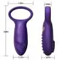 Silicone Vibrating Cock Ring Rechargeable 10-Speed Penis Ring Vibrator Sex Toy for Male or Couples