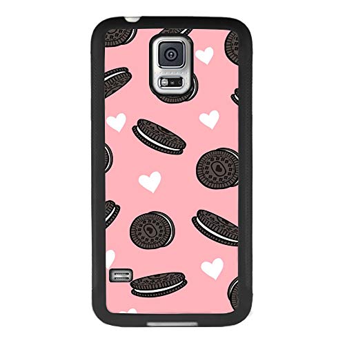 Samsung Galaxy S5 Case,Flexible Soft TPU Cover Shell,Slim Silicone Black Rubber Non-Slip Durable Design Protective Phone Case for Samsung Galaxy S5 -Biscuits
