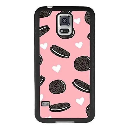 Samsung Galaxy S5 Case,Flexible Soft TPU Cover Shell,Slim Silicone Black Rubber Non-Slip Durable Design Protective Phone Case for Samsung Galaxy S5 -Biscuits