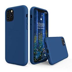 SURPHY Silicone Case Compatible with iPhone 11 Pro Case 5.8 inch, Liquid Silicone Full Body Thickening Design Phone Case (with Microfiber Lining) for iPhone 11 Pro 5.8 2019, Blue Horizon
