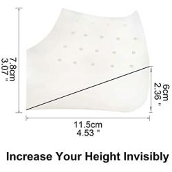 Invisible Height Increase Insole Unisex Silicone Heel Protector Insoles Shoe Inserts Pads Pain Relieve 6cm/2.36in