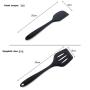 HUShjsd Silicone Kitchenware Set Of 10, Non-stick Kitchenware Set Cooking Spoon Set Kitchenware，spatulas Silicone Heat Resistant,Black