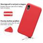 JASBON Case for iPhone X iPhone Xs Case, Liquid Silicone Case with Free Screen Protector Gel Rubber Shockproof Cover Full Protective Case for Apple iPhone Xs/X-Red