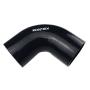 Ronteix Universal 4-Ply ID 1-1/2 Inch 90 Degree Elbow Coupler Silicone Hose Radiator Intercooler Intake Pipe (1.5(38MM), BLACK)