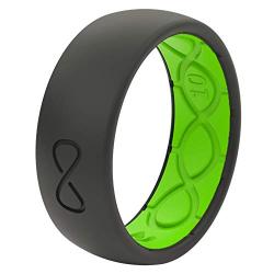 Groove Life - Silicone Ring for Men and Women Wedding or Engagement Rubber Band with Lifetime Coverage, Breathable Grooves, Comfort Fit, and Durability - Original Solid