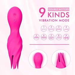 Qhufnng Silicone Messager Powerful Quiet Multispeed 9 Modes Wireless and Travel Friendly Adult Toys for Women Best Choices for Holidays for Foot Back Neck Muscle Aches Purple