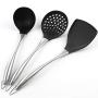 FAMILYA Silicone Kitchenware Non-stick Shovel Spoon Set Silicone Shovel Colander Spatula Shovel Non-stick Pot High Temperature Kitchen Set Silicone [4 Piece Set]