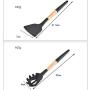Silicone Kitchenware Set Of 9 Cooking Shovel Spoon Set Wood Plus Silicone Handle Colander Shovel Spaghetti Spoon Set