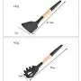 Silicone Kitchenware Set Of 9 Cooking Shovel Spoon Set Wood Plus Silicone Handle Colander Shovel Spaghetti Spoon Set
