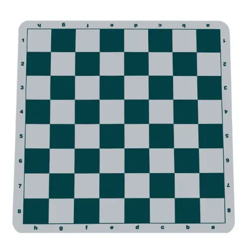 WE Games Original 100% Silicone Tournament Chess Mat - 20 in. Board, Green