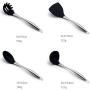 Silicone Kitchenware Stainless Steel Handle 5 Piece Kitchenware Set High Temperature Non-stick Cookware Silicone Kitchenware Spatula Cooking Set, Kitchenware