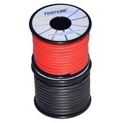 TUOFENG 12 AWG Electrical Wire 70 feet Silicone Wire Soft and Flexible of Tinned Copper Wire [35 ft Black And 35 ft Red] 12 Gauge Stranded Wire High temperature resistance