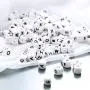 Promise Babe BPA Free Silicone Teething Beads in 26 Letters 130PC 12MM Chewing Beads for DIY Baby Nursing Necklace Bracelet Sensory Jewelry