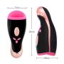 Sillther Male Masturbators Sex Toys with 7 Pulse Vibrators and Intelligent Heating(40℃), Masturbation Cup Oral Sex Vibration-Black