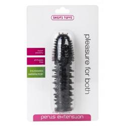 Shots Toys Thrilling Silicone Penis Extension Masturbator, Black