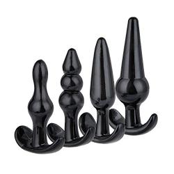 4 Piece Anal Butt Penis Plug Flexible Silicone Beaded Dildo Adult Sex Toy Massager Bead Couple Vibrator Women Men Gay