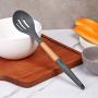 WinnerEco Silicone Kitchenware Non-Slip Kitchen Cookware with Beech Handle (Colander)