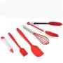 Hjyi Kitchen Cooking Silicone baking Set Silicone kitchenware non-stick pot high temperature silicone scraper cake tool (5-piece set)
