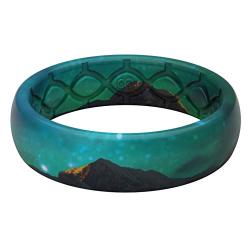 Groove Life - Silicone Ring for Men and Women Wedding Rubber Band with Lifetime Coverage, Breathable Grooves, Comfort Fit, and Durability - Thin Aspire