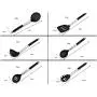 Silicone Baking Tool Scraper Set - Silicone Kitchenware Nonstick Kitchen Tool Scraper Spoon, for cooking baking and mixing pastry tools, 6-piece set