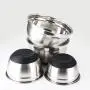 Stainless Steel Mixing Bowl with Ergonomic Non-Slip Silicone Base Professional Kitchenware (20cm)
