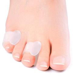 Welnove Gel Toe Separator, Pinky Toe Spacers, Little Toe Cushions, Small Toe Sleeves for Preventing Rubbing & Reducing Pressure (Pack of 12, Transparent)