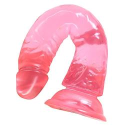 JHKJDF Bright Colors 21cm Realistic Soft-D?ld? Women Massager Mini Lifelike Tools Adult Sexfun Toy Can Be Carried Anywhere (Color : Pink)