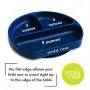 Suction Plate for Baby and Toddler - Divided Silicone Plate - BPA Free - Dishwasher and Microwave Safe - Cute Baby Shower Gift (Navy)