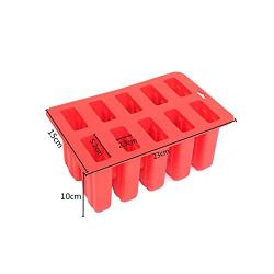 10-Cavity Frozen Ice Cream Pop Mold Ice Cream Mold Popsicle Mould with Silicone Lid Popsicle Frozen Mold for Kitchenware