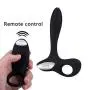 Auonk Function Remote Control Vibrant Silicone Realistic & Safe Material Waterproof Massage Toys(Black-006)