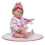 iCradle 20 Inch 50cm Realistic Reborn Doll Full Body Vinyl Silicone Anatomically Correct Real Life Like Baby Girl Doll True Looking Newborn Dolls Child Toy Free Magnet Pacifier Xmas Present For Age 3+