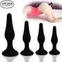 EYLEER Soft Silicone an-al B-u-t-t Pl-UG Beads Toys, Comfortable an-al Beginner Trainer for Women Men Couples,Pack of 4 (Black)