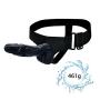 WY-Massagrel UniSêx Strap On Toy Waist Adjustable Double Role Play Silicone Black by by WY-Love
