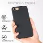 Miracase iPhone 8 Silicone Case, iPhone 7 Silicone Case Liquid Silicone Gel Rubber Case Full Body Protection Shockproof Cover Case Drop Protection for Apple iPhone 7/ iPhone 8(4.7") (Black)