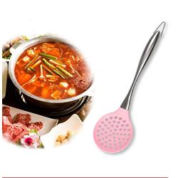 Spatula 304 stainless steel silicone kitchenware High temperature silicone spatula nonstick pan cooking shovel set,Red,spoon