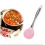 Spatula 304 stainless steel silicone kitchenware High temperature silicone spatula nonstick pan cooking shovel set,Red,spoon